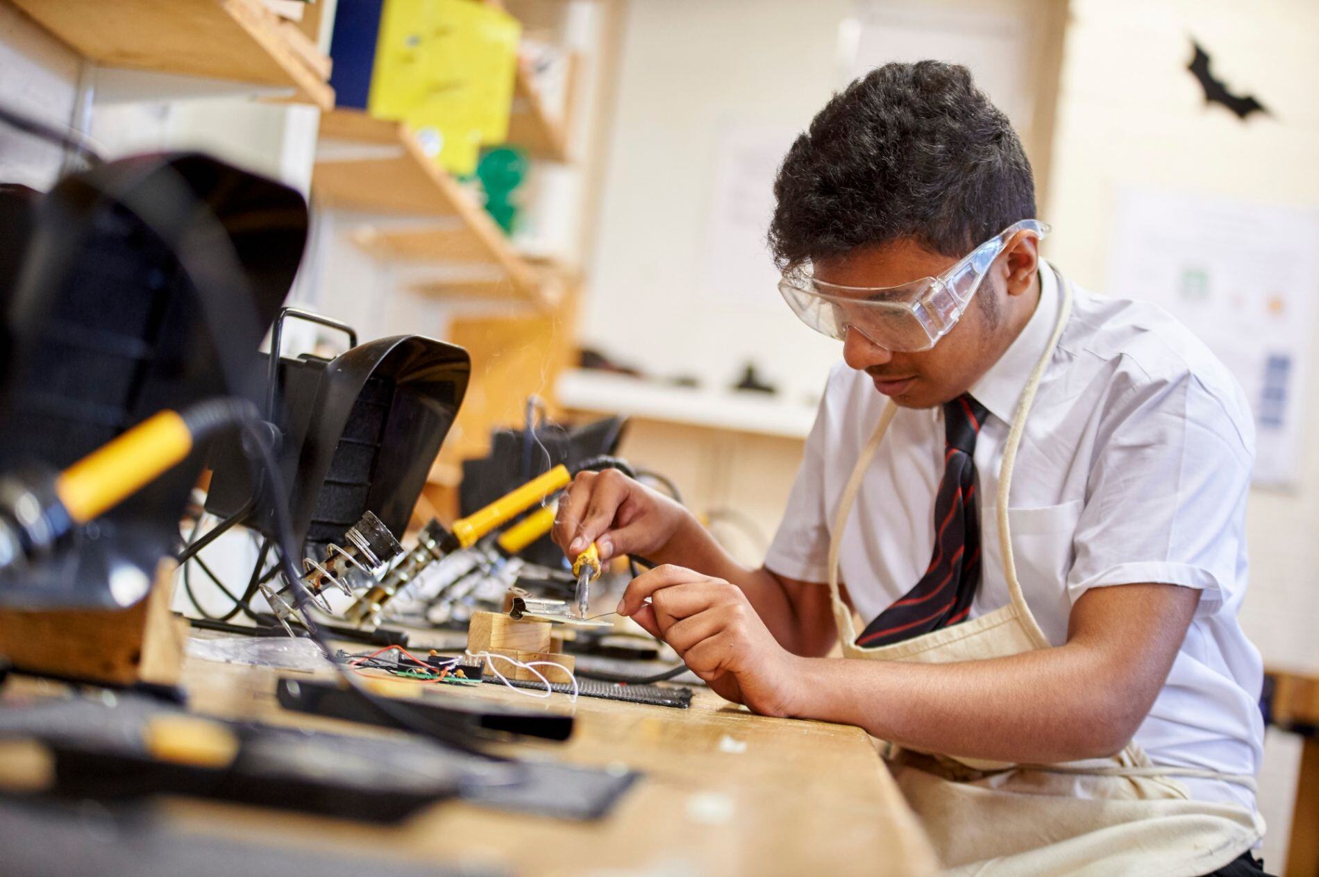 Electronics project work at SHSB